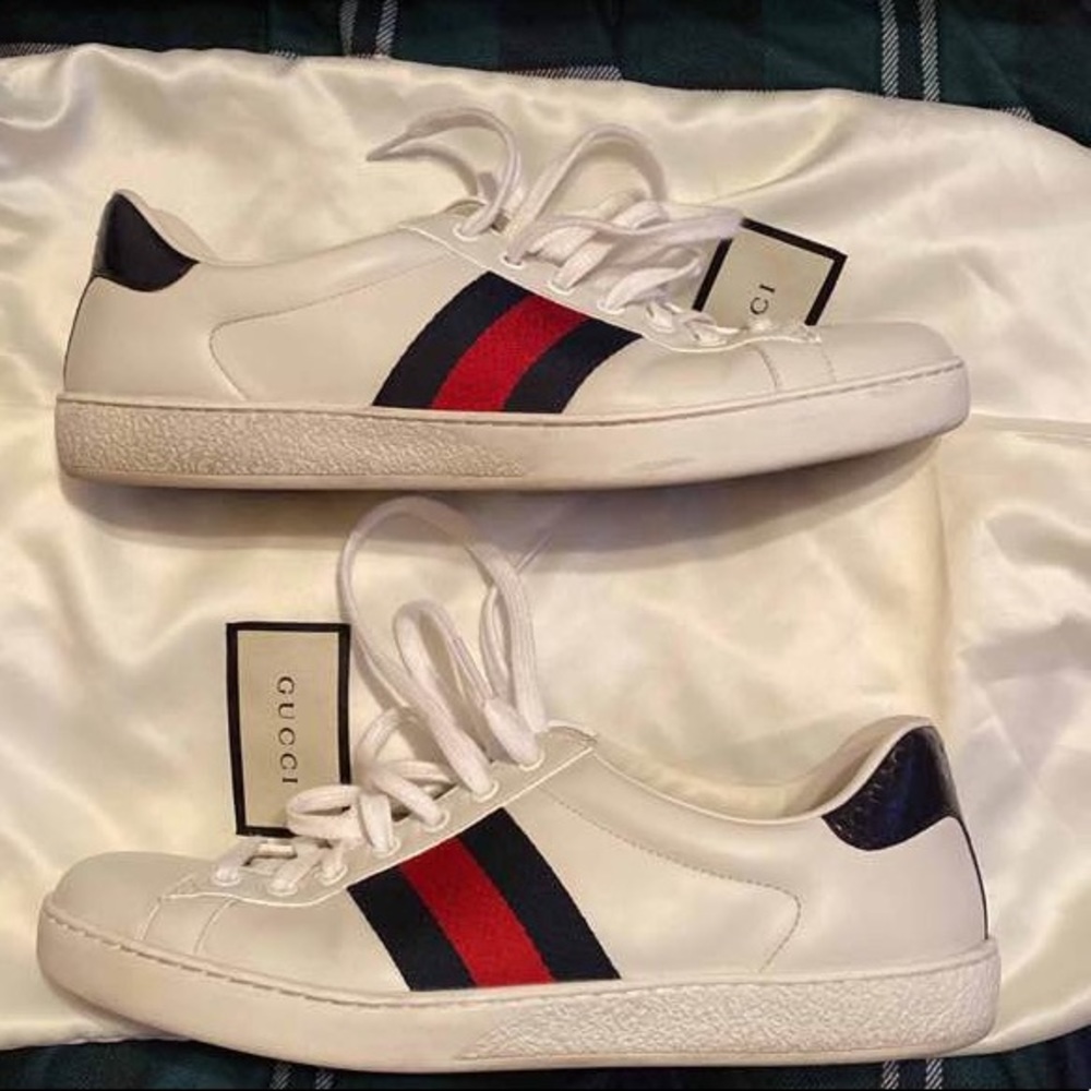Like new Gucci ace blue men’s shoe 7.5